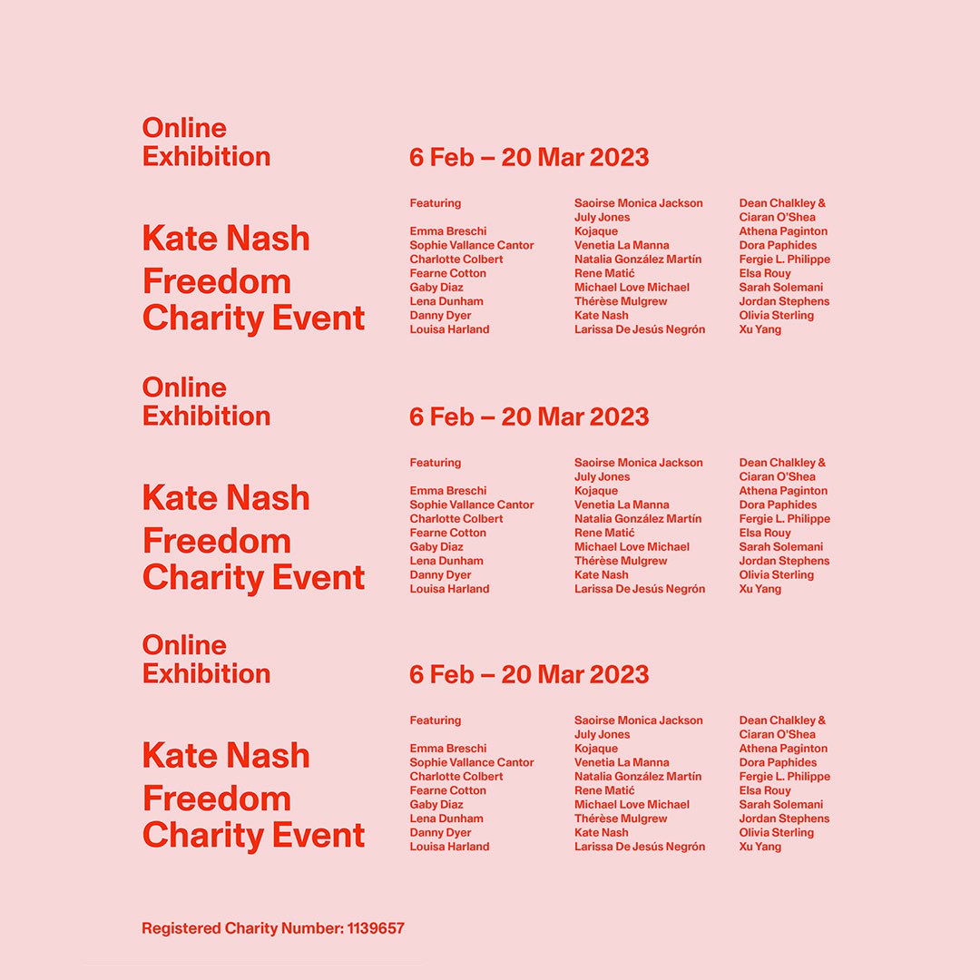 Freedom Charity Online Exhibition curated by Kate Nash